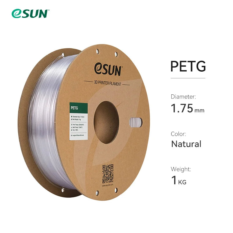 PETG Filament 1.75Mm,3D Printer Filament PETG Accuracy +/- 0.05Mm,1Kg 2.2LBS Spool 3D Printing Materials for 3D Printers