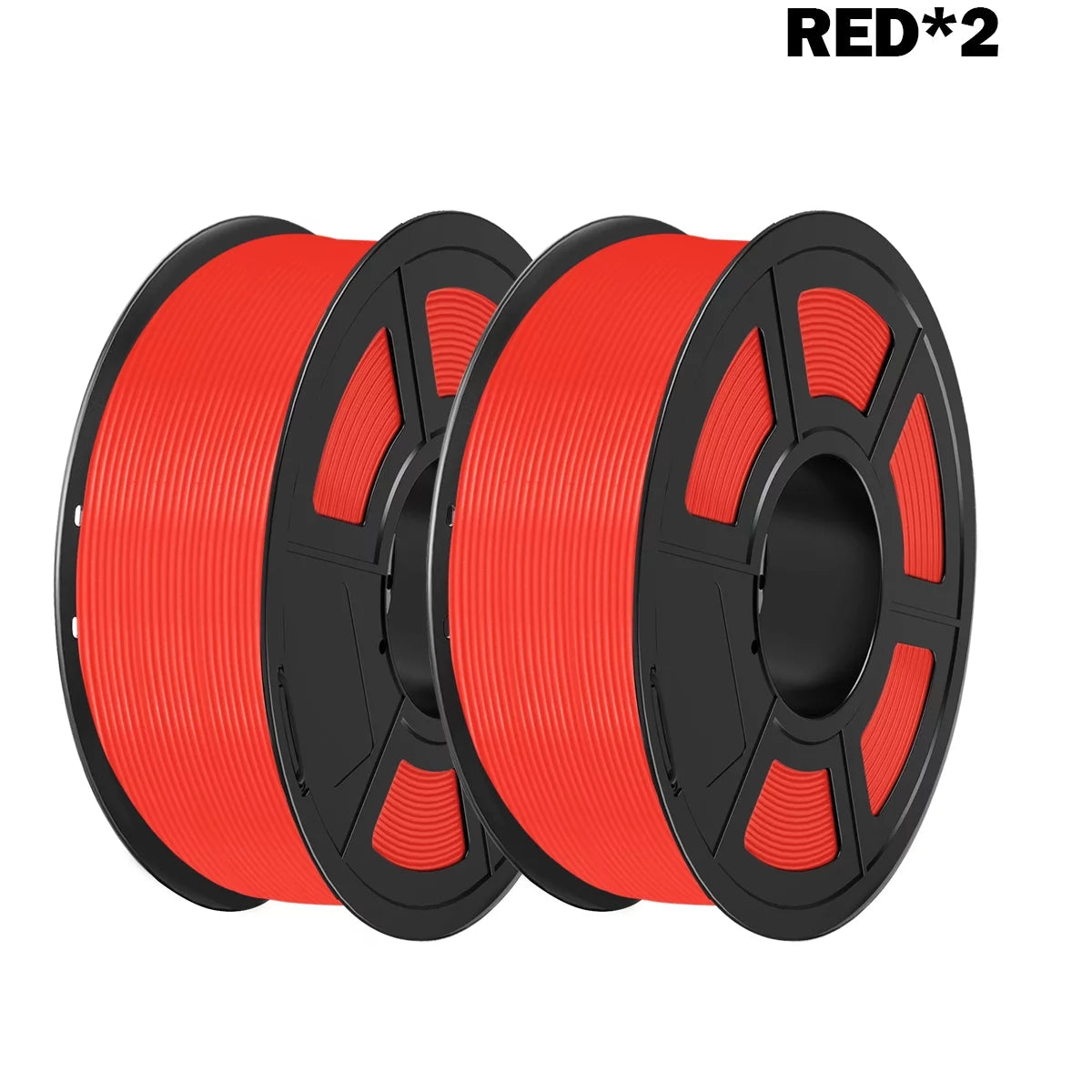 3D Printer Filament Bundle, PLA Meta Filament 1.75Mm , 3D Materials, PLA 2KG, 1Kg Spool, 2 Pack, Red+Red