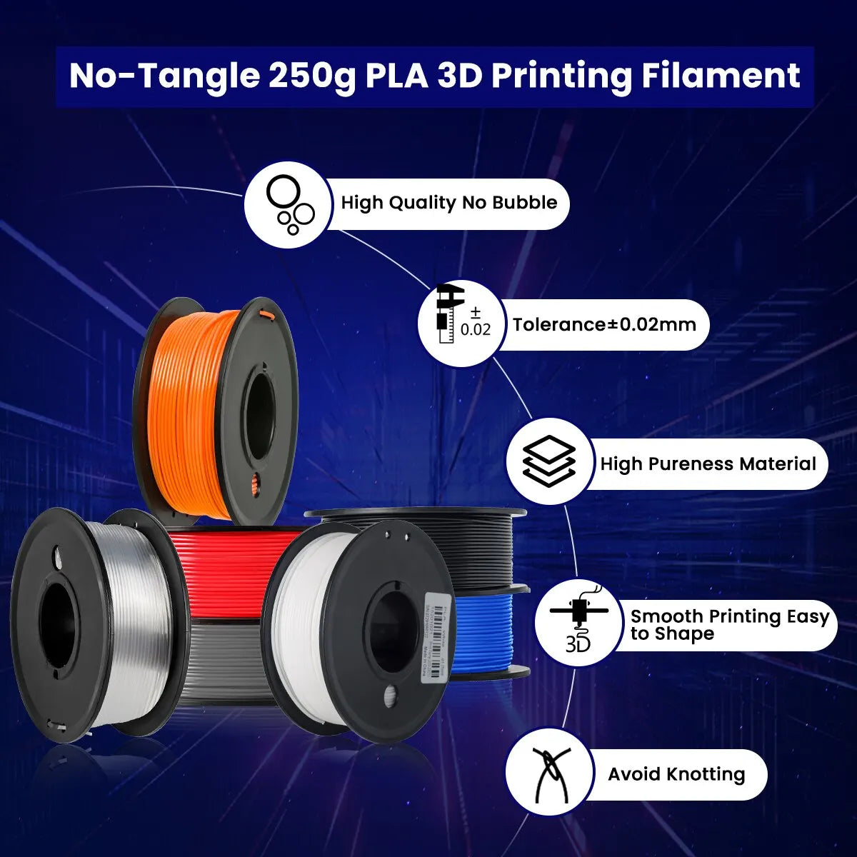 0.25KG 3D Filament Mini Spool PLA Filament 1.75Mm Small Environmental Protection for 3D Printer