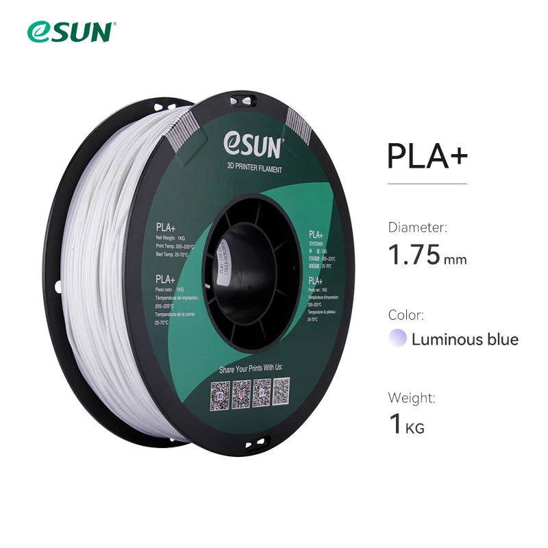 3D Printer Filament PLA+ 1.75Mm Dimensional Accuracy +/- 0.03Mm 1KG (2.2 LBS) Spool 3D Printing Material for 3D Printers