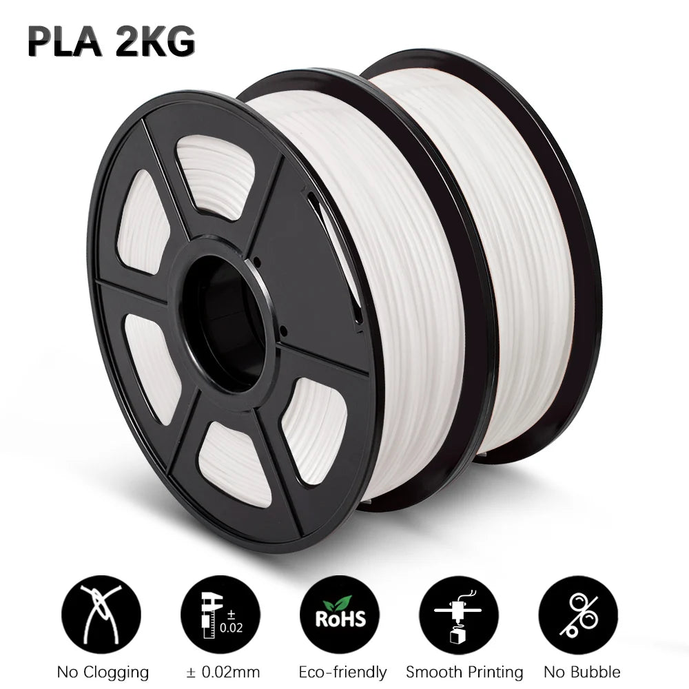 PLA PETG SILK TPU ABS Filament 2KG 1.75Mm +/-0.02MM 3D Printer Filament Neatly Wound Filament for 3D Printer from Local