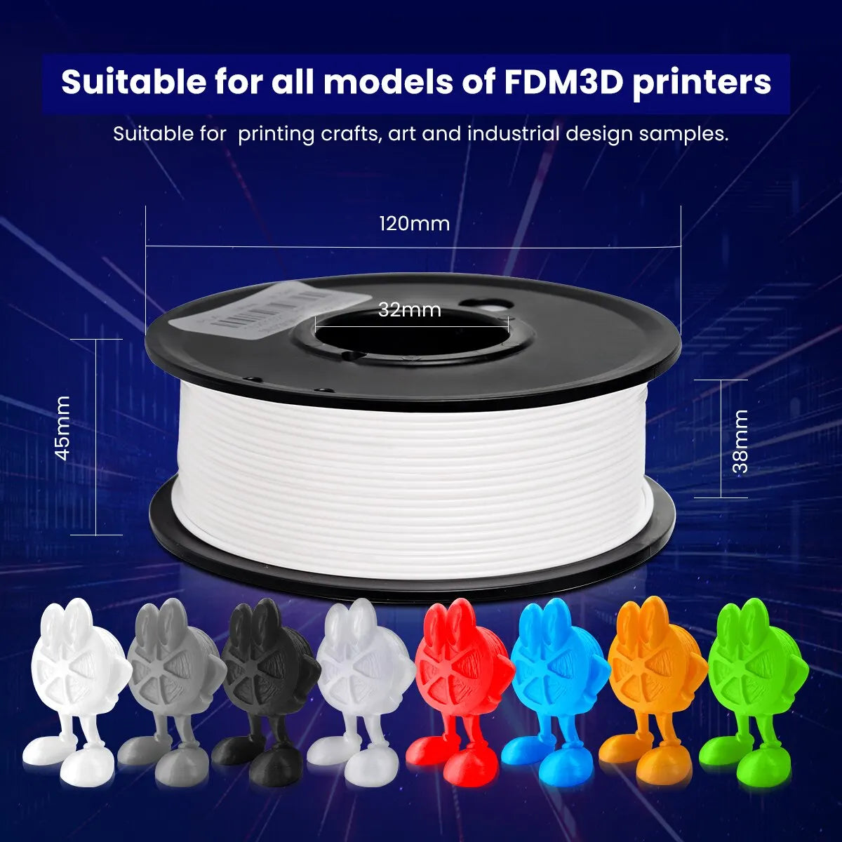 0.25KG 3D Filament Mini Spool PLA Filament 1.75Mm Small Environmental Protection for 3D Printer