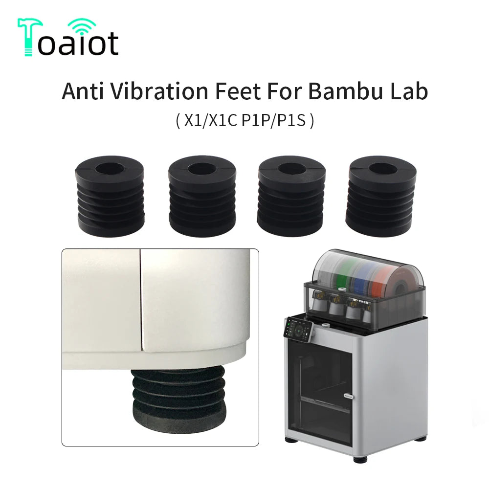 For Bambu Lab P1P/P1S anti Vibration Feet Pad Anti-Slip Anti-Shock Dust-Proof Rubber Foot Pad Bamboo Bambulabs X1/X1C 3D Printer