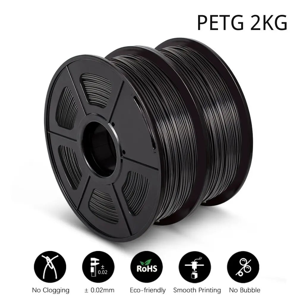 PLA PETG SILK TPU ABS Filament 2KG 1.75Mm +/-0.02MM 3D Printer Filament Neatly Wound Filament for 3D Printer from Local