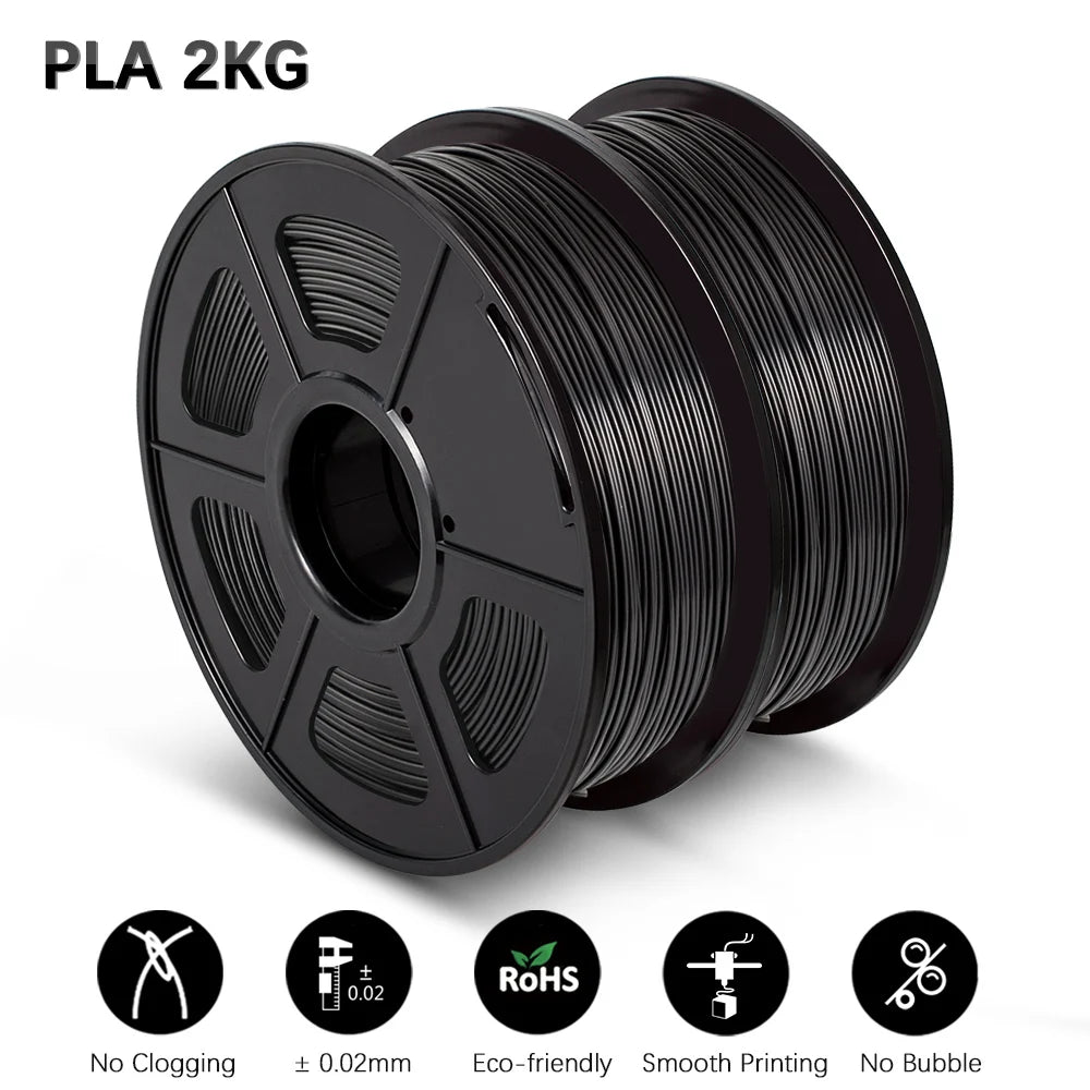 PLA PETG SILK TPU ABS Filament 2KG 1.75Mm +/-0.02MM 3D Printer Filament Neatly Wound Filament for 3D Printer from Local