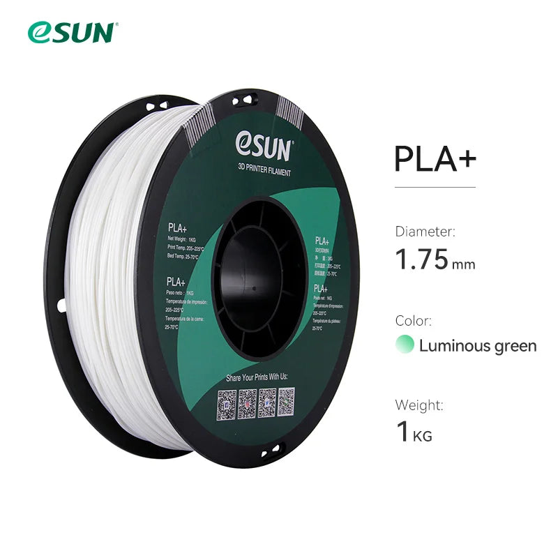 3D Printer Filament PLA+ 1.75Mm Dimensional Accuracy +/- 0.03Mm 1KG (2.2 LBS) Spool 3D Printing Material for 3D Printers